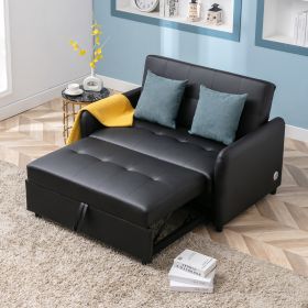 Orisfur. 51" Convertible Sleeper Bed, Adjustable Oversized Armchair with Dual USB Ports for Small Space