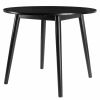 Moreno Round Drop Leaf Dining Table; Black