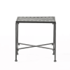 Petra Square Iron Patio Side Table - Black