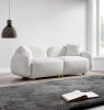 77.95" Cozy Teddy Fabric Sofa - Luxurious Plush Upholstered Couch for Ultimate Comfort and Style