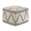 Sweeney - Square Pouf - Grey / Natural