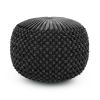 Renee - Round Pouf - Slate Grey