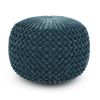 Renee - Round Pouf - Teal