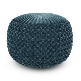 Renee - Round Pouf - Teal