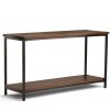 Skyler - Console Sofa Table - Dark Cognac Brown