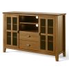 Artisan - Tall TV Media Stand - Honey Brown