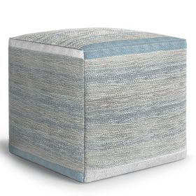 Naya - Cube Pouf - Blue Melange