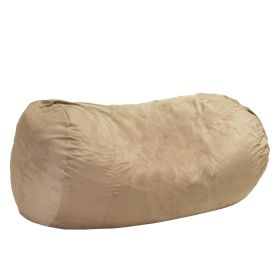 Casper Traditional 8 Foot Suede Cylindrical Bean Bag, Tuscany