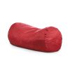 Jasper Traditional 8 Foot Cylindrical Suede Bean Bag, Red