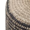 Larissa - Round Braided Pouf - Natural