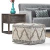 Sweeney - Square Pouf - Grey / Natural