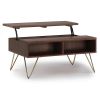 Hunter - Small Lift Top Coffee Table - Umber Brown / Gold