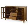 Artisan - Tall TV Media Stand - Honey Brown