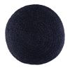 Lydia - Round Pouf - Navy / Natural