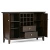 Bedford - Sideboard Buffet and Wine Rack - Dark Tobacco Brown