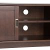 Draper - Mid Century Low TV Media Stand - Medium Auburn Brown