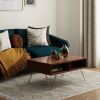 Hunter - Small Lift Top Coffee Table - Umber Brown / Gold