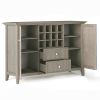 Bedford - Sideboard Buffet and Wine Rack - Distressed Grey