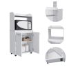 Charlotte 1-Shelf 2-Door Kitchen Pantry White