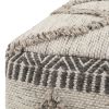 Sweeney - Square Pouf - Grey / Natural