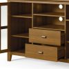 Artisan - Tall TV Media Stand - Honey Brown