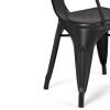 Fletcher - Metal Dining Side Chair (Set of 2) - Distressed Black / Copper