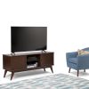 Draper - Mid Century Low TV Media Stand - Medium Auburn Brown