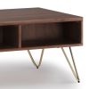 Hunter - Small Lift Top Coffee Table - Umber Brown / Gold