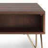 Hunter - Small Lift Top Coffee Table - Umber Brown / Gold