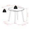 Moreno Round Drop Leaf Dining Table; Black