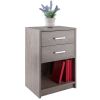 Molina Accent Table; Nightstand; Ash Gray