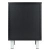 Daniel Accent Table with 3 Drawers; Black Finish