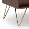 Hunter - Small Lift Top Coffee Table - Umber Brown / Gold