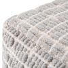 Noreen - Square Pouf - Light Blue / White