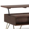 Hunter - Small Lift Top Coffee Table - Umber Brown / Gold