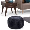 Renee - Round Pouf - Navy