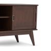 Draper - Mid Century Low TV Media Stand - Medium Auburn Brown