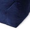 Fila Velveteen 2 Seater Oversized Bean Bag Chair with Armrests, Navy Blue