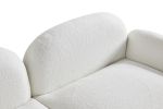 77.95" Cozy Teddy Fabric Sofa - Luxurious Plush Upholstered Couch for Ultimate Comfort and Style