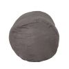 Michael 4 Foot Cylindrical Suede Bean Bag, Charcoal