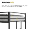 Same as original B083124170 Adam Twin over Twin Metal Bunk, Black