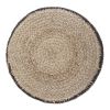 Larissa - Round Braided Pouf - Natural