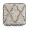 Sweeney - Square Pouf - Grey / Natural