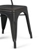 Fletcher - Metal Dining Side Chair (Set of 2) - Distressed Black / Copper