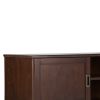 Draper - Mid Century Low TV Media Stand - Medium Auburn Brown