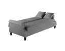 Contemporary Living Room Adjustable Sofa Gray Burnt-Out Fabric Couch Plush Storage Couch 1pc Futon Sofa w Pillows Tufted Back Rolled Arms