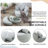 Orisfur. 360Â° Swivel Accent Barrel Chair with Storage Ottoman & 4 Pillows, Modern Linen Leisure Chair Round Accent for Living Room