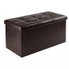 Ashford Ottoman with Accent Stools - Faux Leather - Espresso