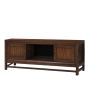 Bridgevine Home Branson 74" TV Stand Console, For TVs up to 85 inches, No Assembly Required, Two-Tone Finish