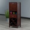 Brooke Jelly 4-Section Cupboard; Wine Storage; Walnut